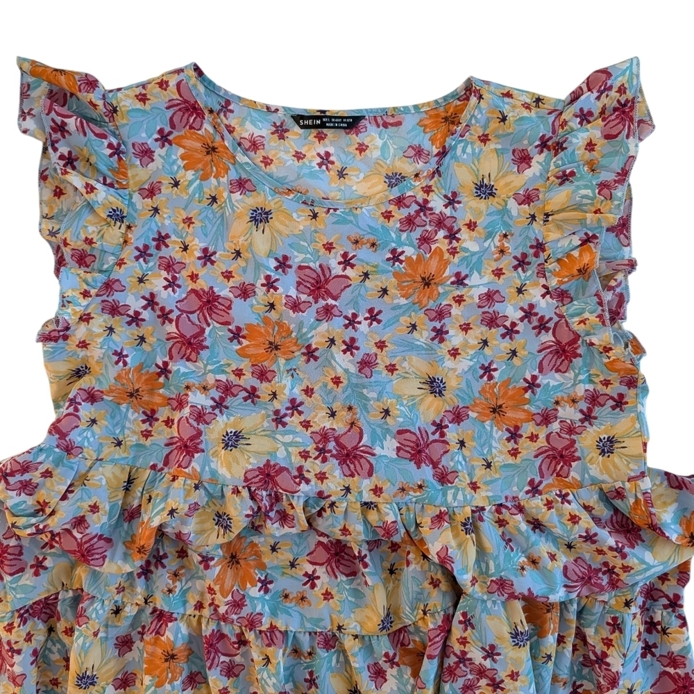 NWOT Shein Floral Women's Dress  Multicolor Size L - Picture 2 of 6